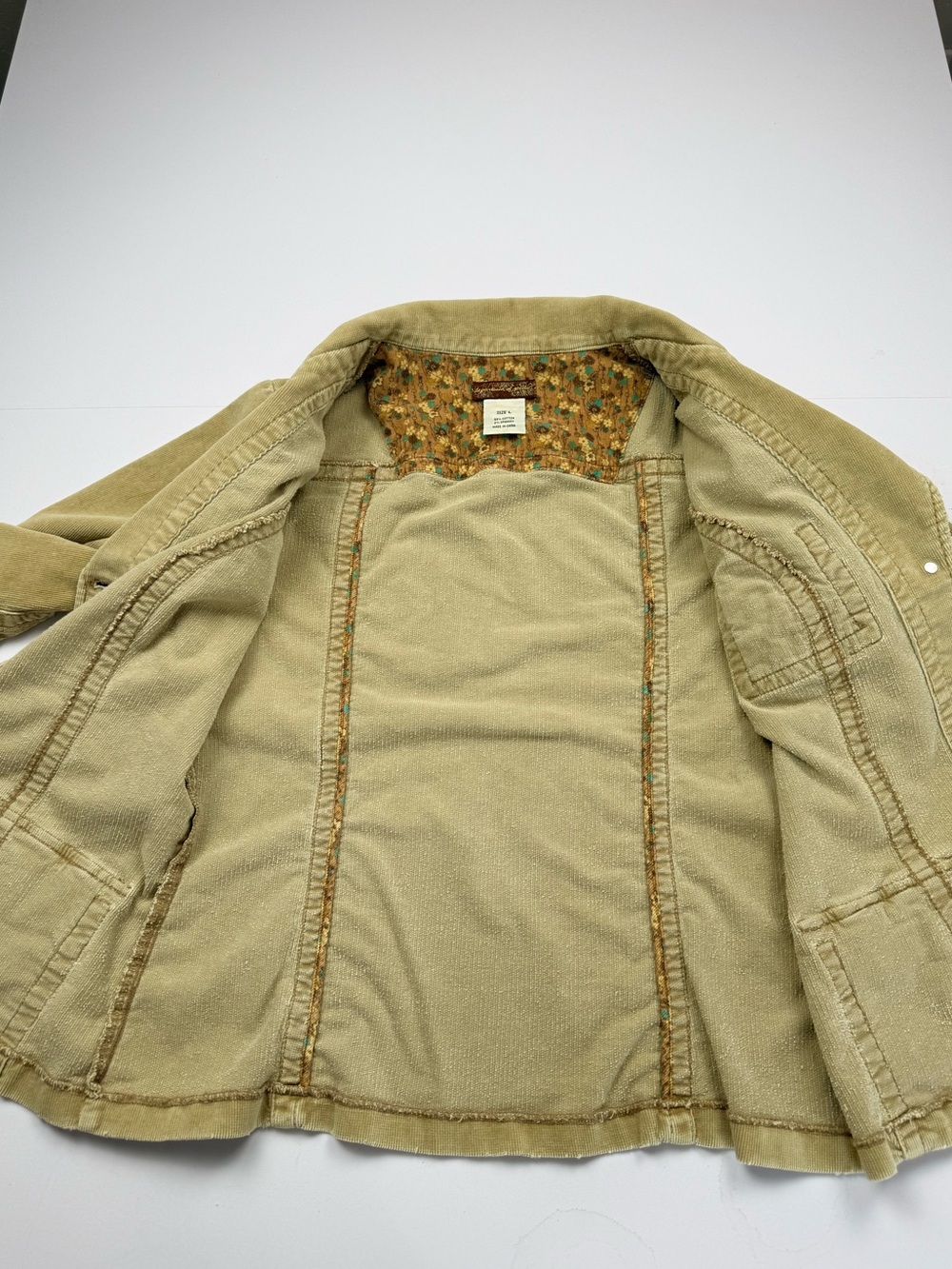 Department of Peace Corduroy Jacket L Tan Y2K Boho Western Utility - Picture 8 of 9
